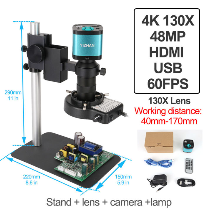 กล้องจุลทรรศน์วิดีโอ-hdmi-usb-vga-4800w-กล้องจุลทรรศน์อุตสาหกรรมกล้อง1-150x-ซูม180x-เลนส์-c-ขยายสำหรับการเก็บภาพดิจิตอล-yizhan