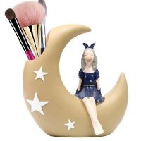 【YD】 Cosmetics Holder Makeup Brushes Storage Desktop Vanity Organizer Ornaments