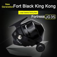 ZZOOI JG35 Genuine Double Fish Fortress Fishing Reel Black/Green Speed Ratio 4.3:1 Metal Fishing Reel Outdoor Hunting Fishing Artifact