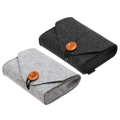 16x12cm Portable Storage Bag For Earphone Charger USB Hard Drive Case Protector Coin Bank Card Data Cable Felt Storage Pouch