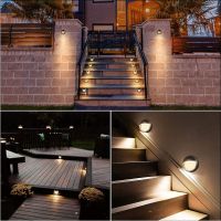 LED Deck Lights Outdoor Waterproof Wall Lamp Sconce 220V Garden Yard Decor Lamp 12V Landscape Pathway Fence Steps Stairs Light