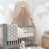 【LZ】✸▬  Newborn Stylish Convenient Practical Multifunctional Lace Crib Tent Round Dome Hanging Curtain Mosquito Net Kids Room Decor