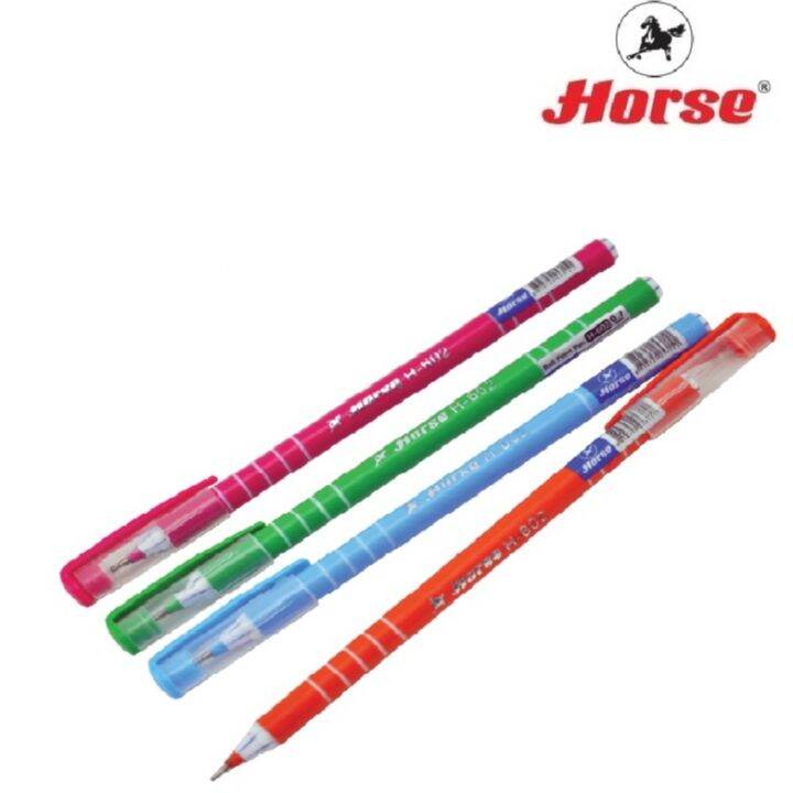 horse-ตราม้า-ปากกาลูกลื่น-แบบปลอก-0-7มม-h-602-หมึกน้ำเงิน-จำนวน-1-ด้าม