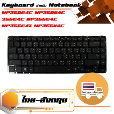 สินค้าคุณสมบัติเทียบเท่า คีย์บอร์ด ซัมซุง - Samsung keyboard (ไทย-อังกฤษ, พร้อมเฟรม) สำหรับรุ่น NP350E4C NP350V4C 355E4C NP355E4C NP355E4X NP355V4C