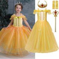 2021 Toddler Girl Princess Dress Kids Cosplay Costume Kids Christmas Hallowen Party Robe Clothing Dress Up Children Dresses