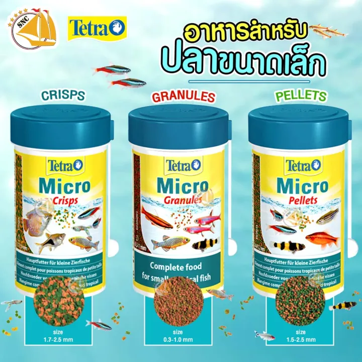 อาหารปลา TETRA Micro เม็ดจมช้า สำหรับปลาสวยงาม