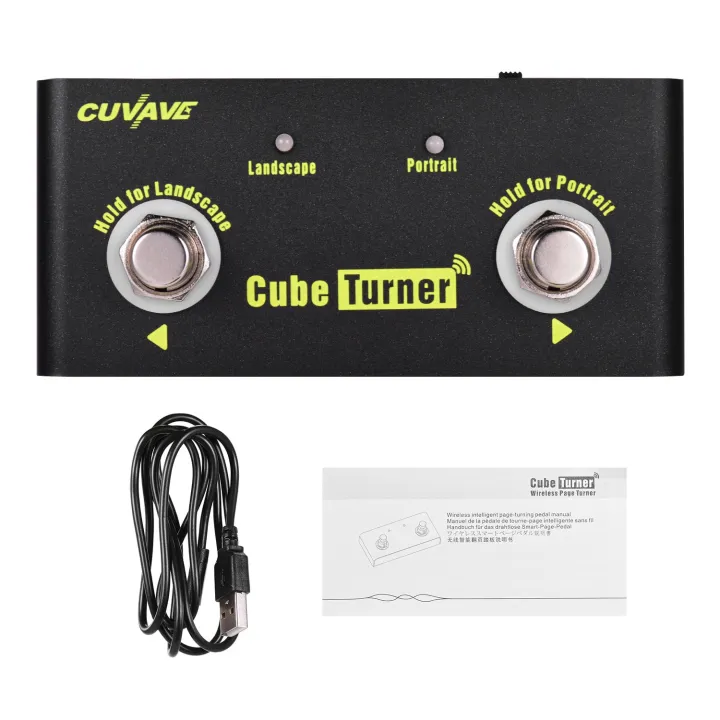 Cube Turner Wireless Page Turner Pedal BuiltIn Battery Supports Looper