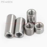 M6 M8 M10 304 Stainless Steel Lengthen Round Coupling Internal Thread Cylindrical Joint Sleeve Tubular Nuts