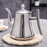 304 Thick Stainless Steel Teapot Flower Teapot Restaurant With Strainer Commercial Ho Restaurant Tea Kettle Thickened Kettle