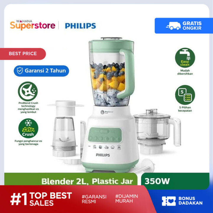 Philips Blender Plastik Liter Hr Hijau Lazada Indonesia