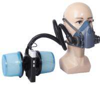 Portable Electric Auxiliary Air Supply Respirator 13000mAh Battery 7502 Half Face Gas Mask For Spraying Painting Work Safety