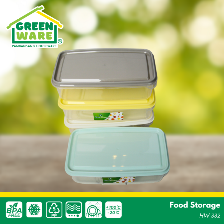 Greenware Rectangular Food Container 650 ml HW332 Lazada PH