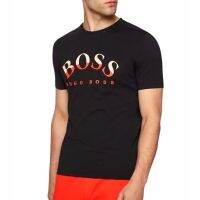 BOSS Mens Black Cotton Comfortable Cotton T-Shirt