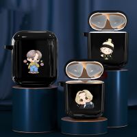 Funda Agust D Suga King Cute Kpop Cartoon Case for Apple AirPods 2 1 Black Silicone Cute Wireless Bluetooth Earphone Box Cover Wireless Earbud Cases