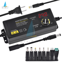 SeasBoat DC 3V-36V 60W ตัวจ่ายไฟสากลอะแดปเตอร์ปรับได้100V-240V 1.5A แปลง1.5A AC เป็น DC