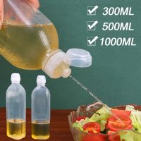 ☋♠¤ 1000ML Oil Spray Bottle Seasoning Extruded Bottle Plastic Seasoning Bottle for Ketchup Salad Dressing Picnic BBQ Kitchen Gadgets