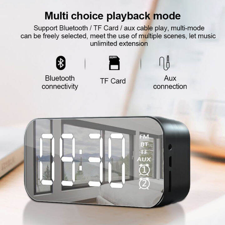 subwoofer-speaker-wireless-mirror-alarm-clock-multi-function-5-0-bluetooth-fm-radio-protable-accessories-support-tf-card-aux