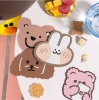 Cute Cartoon Heat Insulation Mat Non Slip Mat Coffee Cup Coaster Tablemat Non-slip Heat-resistant Silicone Placemats