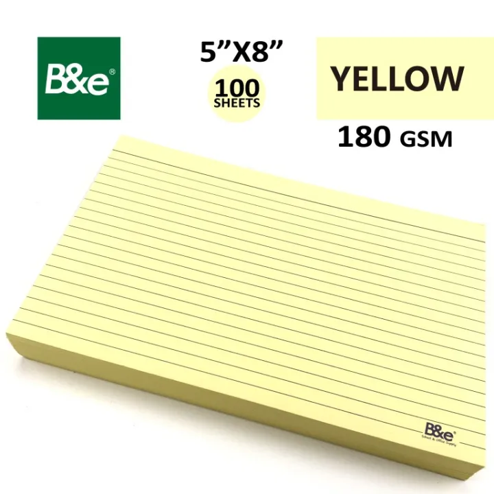 Bnesos Stationary School Supplies B&e Colored Index Card 5x8 100Sheets ...