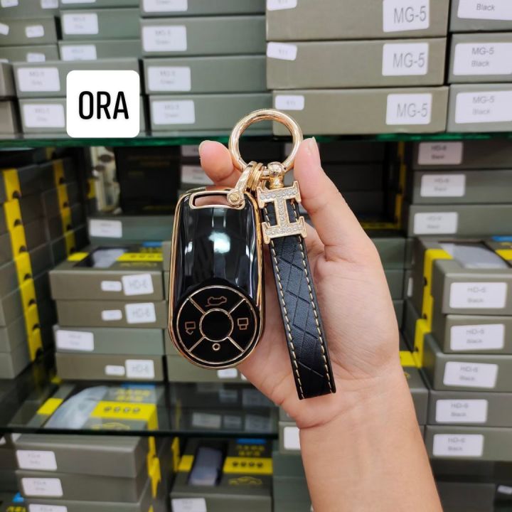 ora-รถยนต์ไฟฟ้า-ปลอกกุญแจ-เคสกุญแจ-รถยนต์-tpu-พร้อมพวงกุญแจ-ราคาพิเศษ-ส่งจากไทย