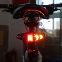 ✙◆☫ Bicycle LED Taillight Bike Rear Tail Lamp Smart Wireless Remote Control Turn Signal Light Cycling Safety Warning Lantern