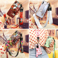 เคสสายรัดข้อมือสำหรับ P30 P20 P40 Lite สำหรับ Honor 20 Pro 10 Lite 8X 9X Y9 Y7 Y6 Prime P Smart 2019ดอกไม้คล้องคอ Capa / - ขายดี Aboasv