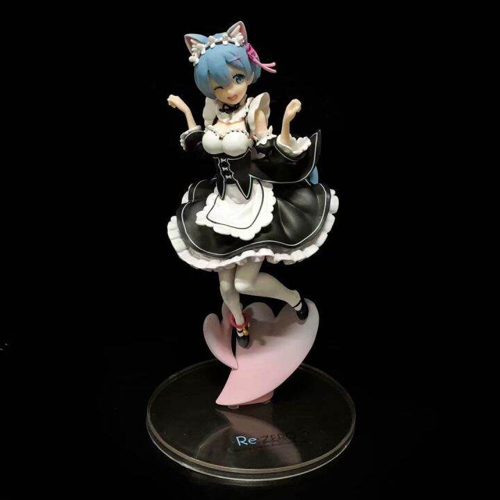 yun-xiangshe-zero-start-life-in-another-world-cat-ears-rem-rem-ฉากยืนฟิกเกอร์