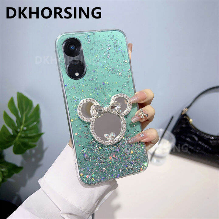 dkhorsing-เคสดาวระยิบระยับสุดหรูสำหรับ-oppo-a98-a78-a77-a57เคสโทรศัพท์เนื้อนิ่ม-tpu-a77s-a96-a76-a17-a17k-a16-a16k-ซิลิโคนใสใหม่ฝาหลัง5g-เคส-oppo-a78-5g-พร้อมขายึดกระจกเงาน่ารักแฟชัน