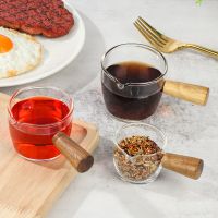Multi-functional Taste Dish Coffee Mini Milk Cup Hand-draw Sauce Dish with Handle Glass Sauce Vinegar Snack Plate Tableware