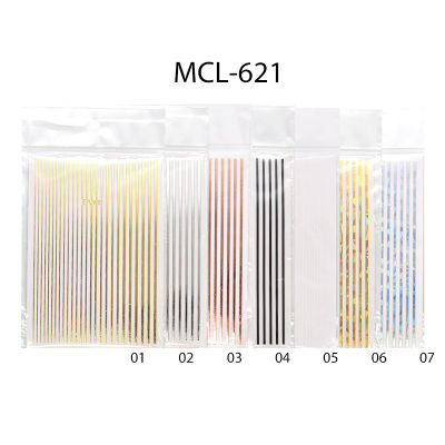 3D Decals Nail Art Stickers Gold Adhesive Striping Tape Silver Stripe Lines Nails Stickers Nail Sticker