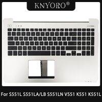 Newprodectscoming NEW US Keyboard Replacement For ASUS S551LS551LA S551LB S551LN V551 K551 K551L Palmrest Top Cover C Shell Upper Case Silver