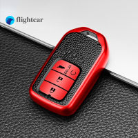 Flightcar Carmilla TPU หนัง TPU ฝาครอบที่จับ4กุญแจรถยนต์ปุ่มกดเคสสำหรับ Honda สอดคล้องกับพลเมือง CR-V MK10 Spirior นักบินพอดีกับเมืองหยกอิสระ2013-2021