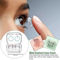 Mini Contact Lens Case Portable Transparent Mini Case W7Y4