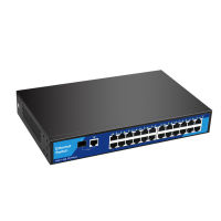 Ethernet Network Switcher ฮับ RJ45 Gigabit Switch Internet Splitter 24-Port 100M 2-Ports Gigabit 1SFP Iron Game Loading Adapter