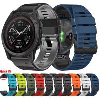 ⊙❧✣ 22mm 26mm QuickFit Silicone Watch Strap For Garmin Tactix 7 Pro Delta Bravo Watchband Fenix 6 6X 7X 7 5 5X Bracelet Wristband