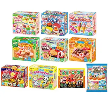 K-Munchies Kracie Popin Cookin Kits - 4 Pack Assorted Japanese Candy Making  Kit Bundle - Gummy Sushi, Waffle, Cake Donut DIY Candy Kit - Easy to