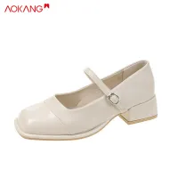AOKANG Mary Janes slip on shoes for women which with loop closure and non-slip sole