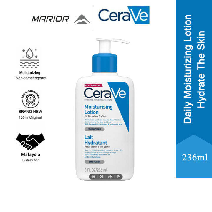 Cerave Daily Moisturizing Lotion For Normal To Dry Skin Dermatologist Recommended Lait Hydratant