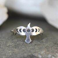 【cw】 Raven Witch Phases of the Crow Female Rings for Men Fashion Jewelry Gifts ！