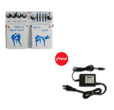 Rock เอฟเฟคกีตาร์ไฟฟ้า Effect Guitar รุ่น RME-1 Delay-Echo &amp; Metal Free 9V