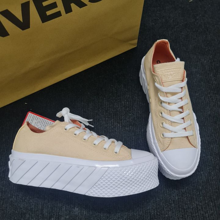 Sample shoes ] Giày Converse cổ thấp Lift 2X nữ size  màu cam vàng |  