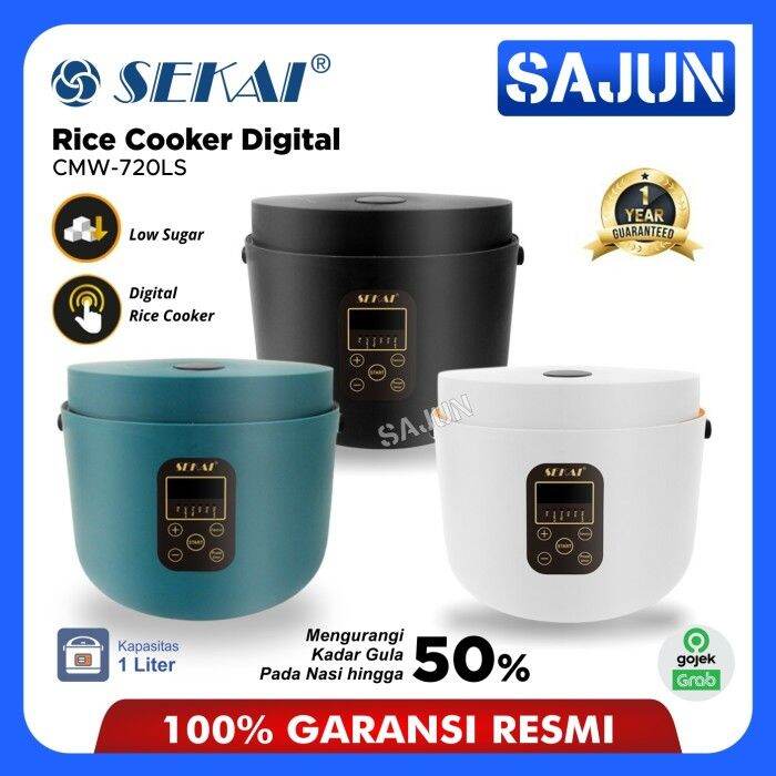 SEKAi Rice Cooker Digital 1Lt Low Sugar Low Carbo Anti Gemuk CMW 720LS