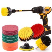 [COD] Electric cleaning brush electric drill head tile scouring pad floor kitchen polishing multi-functional cloth