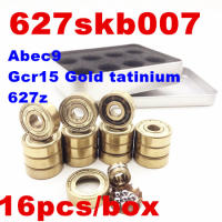 16pc 627z Quad Skates Bearing 7mm Bore Artistic skating roller hockey Quad hockey skates Bearing 627 7x22x7mm Art skate Bearings