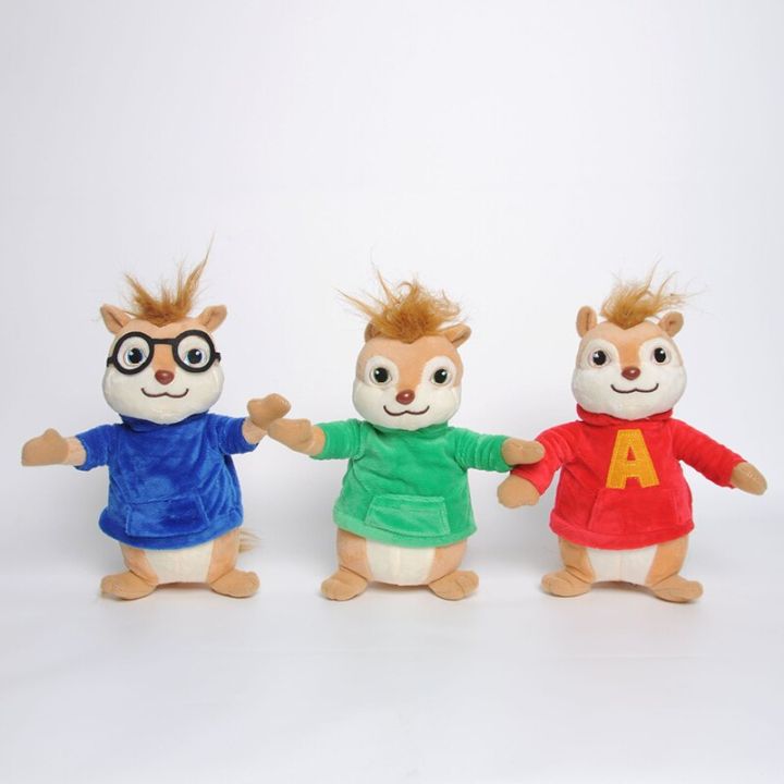 ข้ามพรมแดน3ชิ้น-เซ็ตอัลวินและ-chipmunks-ตุ๊กตาของเล่น-kawaii-chipmunks-ขนปุยตุ๊กตาสัตว์ของขวัญคริสต์มาสเด็ก20ซม