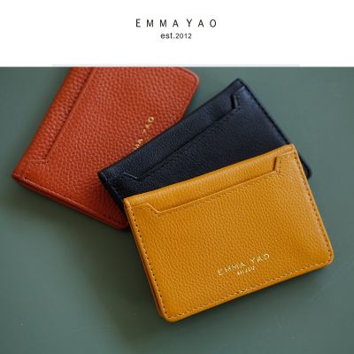 EMMA YAO genuine leather wallet female famous brand wallet case fashion women wallets Card Holders