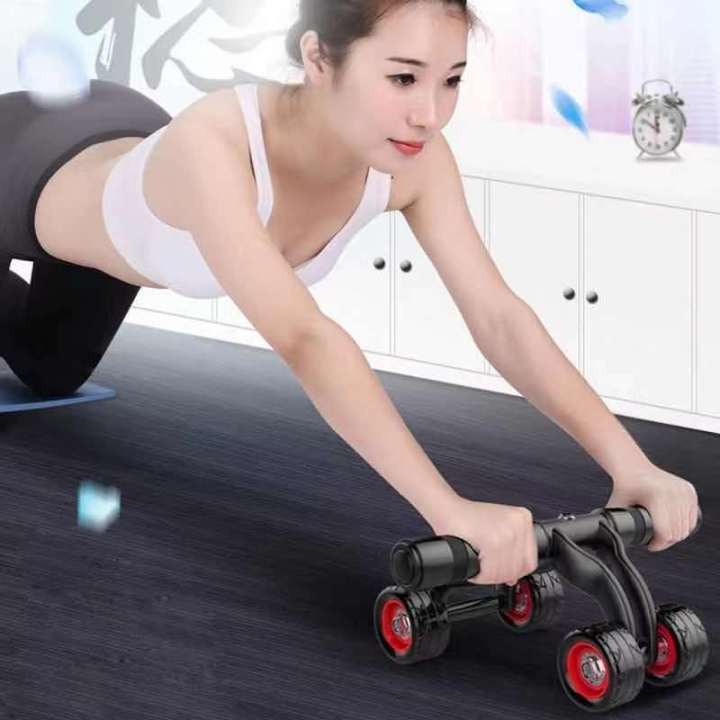 time-to-fitลูกกลิ้งบริหารหน้าท้อง-ab-roller-push-up-bar-ลดหน้าท้อง-แบบ-4-ล้อ-ลูกกลิ้งหน้าท้อง