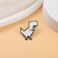 Pixel ไดโนเสาร์ Enamel Pins Tyrannosaurus Rex เข็มกลัดน่ารักอุปกรณ์เสริมกระเป๋าเป้สะพายหลังหมวก Badge เครื่องประดับของขวัญ Women