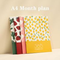A4 Notebook Month Planner Daily Calendar Notepad Planner Notebook Stationery Office School Gift For Boys Girls Supplies Note Books Pads
