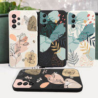 เคส Hp A53ซัมซุงกาแล็กซี่ A73 A33 A30 A23 A12 A11 A21S A20S A10S A10 A20 A03S A03S M11 M12 J7รุ่น Prime Pro J4บวก A04E A13 A04S M32 A22 A50S A30S A51 A52S M22ลวดลายพืชสดและทันสมัยนิ่มที่สร้างสรรค์เคสโทรศัพท์